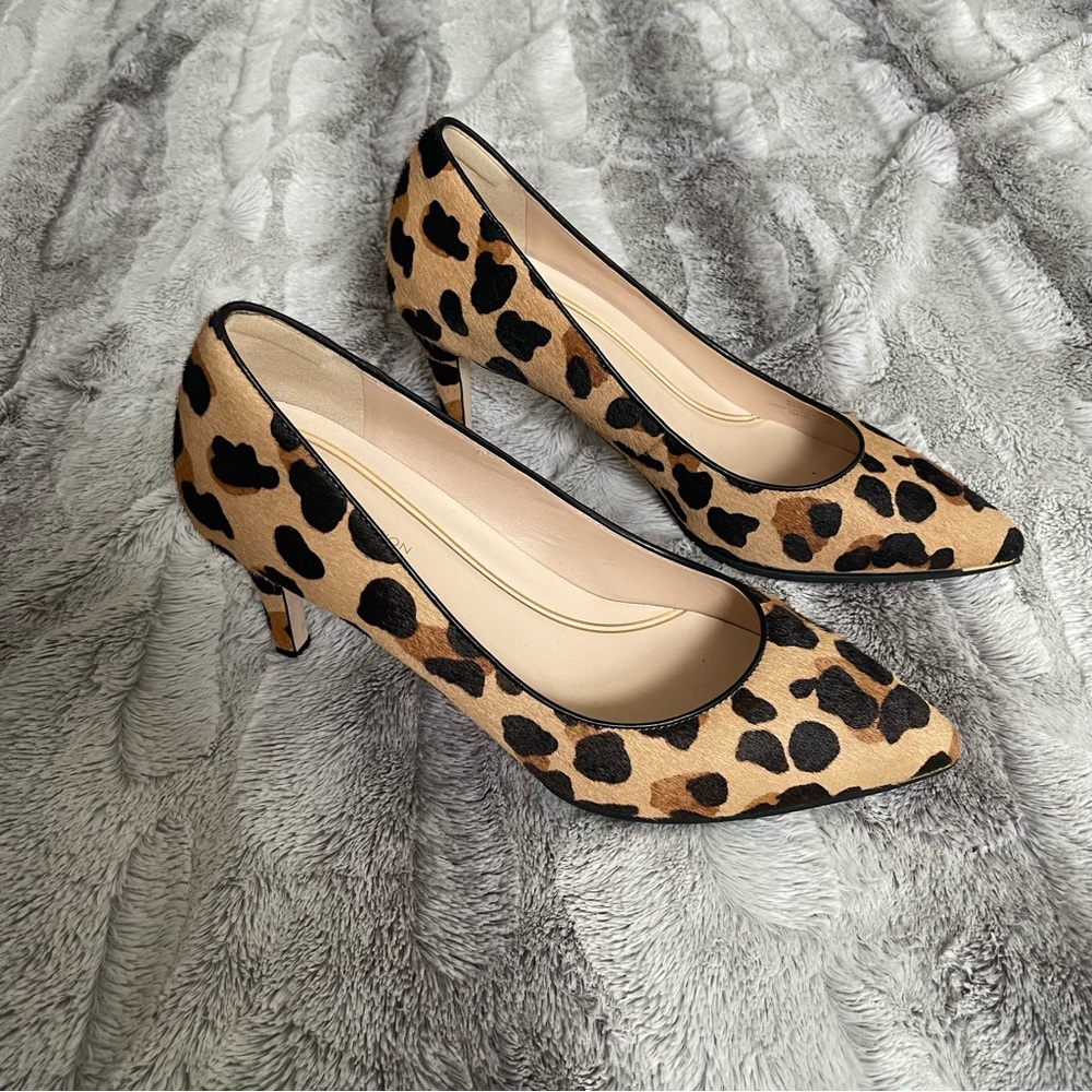 Cole Haan | Grand ambition leopard calf-hair pumps 3 8in. heel size 8.5. EUC